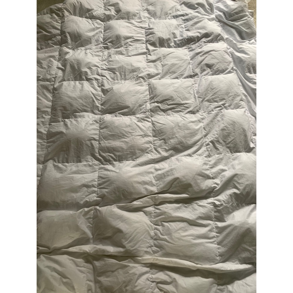 PBteen White Down Comforter Insert Box Stitch Bedding size full
